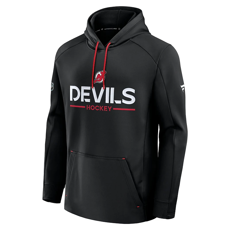 Sweat à capuche authentique Pro Rink des New Jersey Devils pour homme, noir, Fanatics