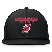 Casquette snapback authentique Pro Rink Prime des Devils du New Jersey pour homme, noire, Fanatics