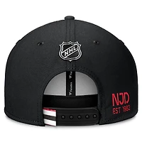 Casquette snapback authentique Pro Rink Prime des Devils du New Jersey pour homme, noire, Fanatics