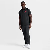 Men's Fanatics Black New Jersey Devils Authentic Pro Rink Raglan Polo