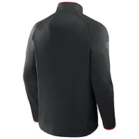 Men's Fanatics Black New Jersey Devils Authentic Pro Rink Raglan Quarter-Zip Pullover