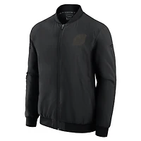 Men's Fanatics Black New Jersey Devils Authentic Pro Road Lightweight Full-Zip Bomber Jacket
