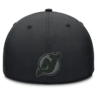 Men's Fanatics Black New Jersey Devils Authentic Pro Road Team Code Flex Hat