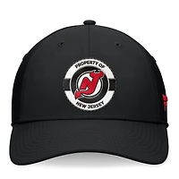 Casquette flexible noire Fanatics pour hommes des Devils du New Jersey Authentic Pro Training Camp