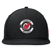 Casquette Snapback authentique Pro Training Camp Fanatics noire des New Jersey Devils pour hommes