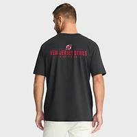 T-shirt noir pour homme « Fanatics » des Devils du New Jersey « Crash The Net Legacy »
