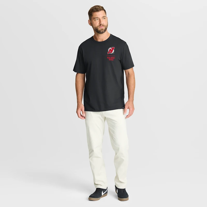 T-shirt noir pour homme « Fanatics » des Devils du New Jersey « Crash The Net Legacy »