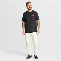 T-shirt noir pour homme « Fanatics » des Devils du New Jersey « Crash The Net Legacy »