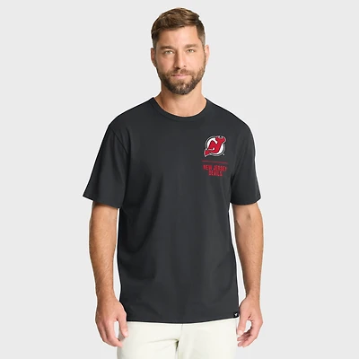T-shirt noir pour homme « Fanatics » des Devils du New Jersey « Crash The Net Legacy »