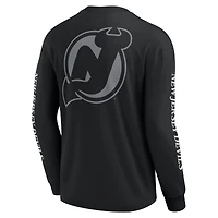 Men's Fanatics Black New Jersey Devils Elements Strive Long Sleeve T-Shirt