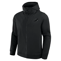 Sweat à capuche entièrement zippé noir New Jersey Devils Elements Tonal Primary Tri-Blend pour hommes Fanatics