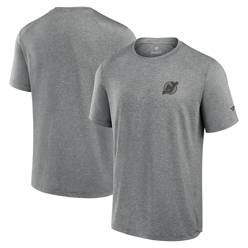 T-shirt technique noir Front Office des Devils du New Jersey Fanatics pour hommes