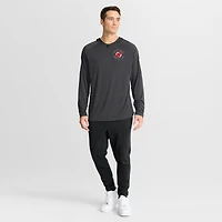 Sweat à capuche raglan authentique Pro Rink des New Jersey Devils pour homme, couleur charbon Fanatics