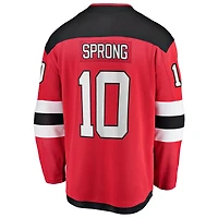 Men's Fanatics Daniel Sprong Red New Jersey Devils Home Breakaway