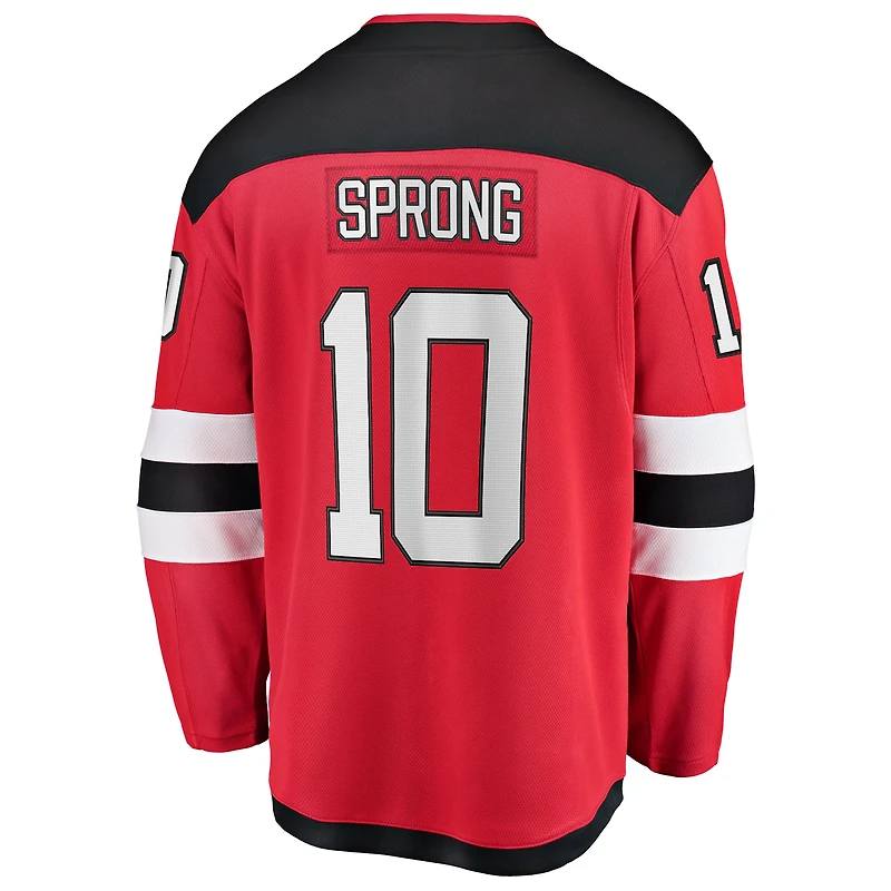 Men's Fanatics Daniel Sprong Red New Jersey Devils Home Breakaway