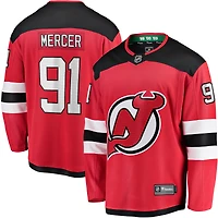 Men's Fanatics Dawson Mercer Red New Jersey Devils Home Breakaway