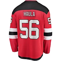 Men's Fanatics Erik Haula Red New Jersey Devils Home Breakaway Player