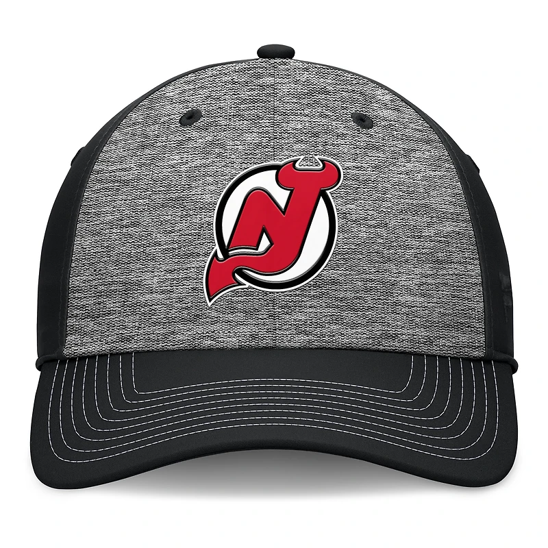Men's Fanatics Gray/Black New Jersey Devils Fundamental Top Shelf 2-Tone Flex Hat