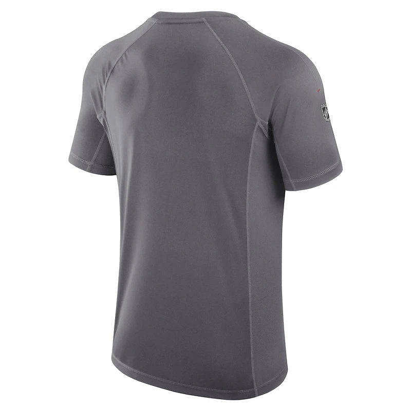 T-shirt technique authentique Pro Rink des New Jersey Devils pour homme, gris, Fanatics