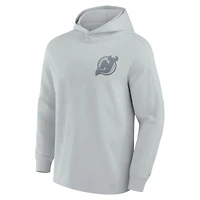 Sweat à capuche léger en polaire tri-mélange Fanatics pour hommes, gris