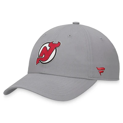 Casquette réglable pour hommes Fanatics gris New Jersey Devils Extra Time