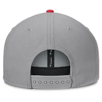 Men's Fanatics Gray New Jersey Devils Fundamentals Duo Split Logo Snapback Hat