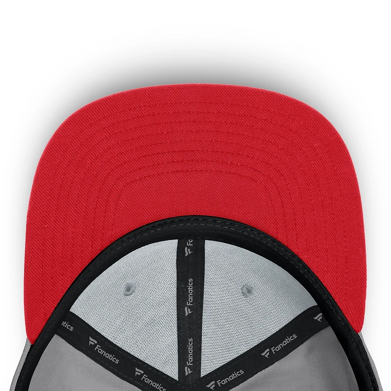 Men's Fanatics Gray New Jersey Devils Fundamentals Duo Split Logo Snapback Hat