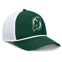 Casquette ajustable Fanatics verte et blanche New Jersey Devils Bermuda A-Frame pour homme