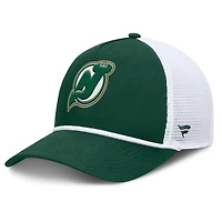 Casquette ajustable Fanatics verte et blanche New Jersey Devils Bermuda A-Frame pour homme