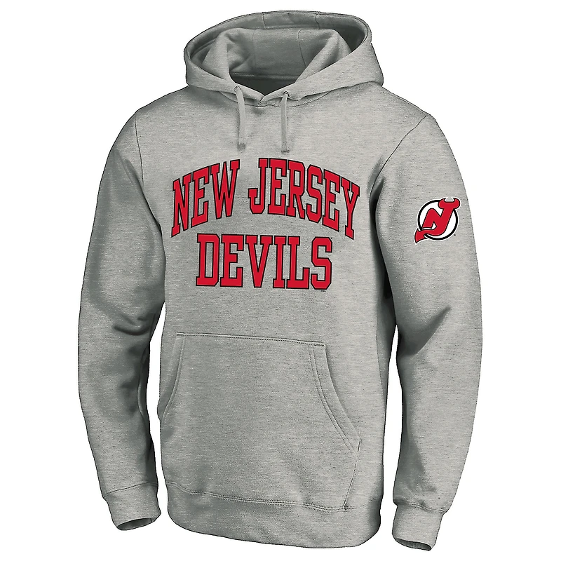 Sweat à capuche en polaire pour hommes Fanatics Heather Grey New Jersey Devils Big & Tall