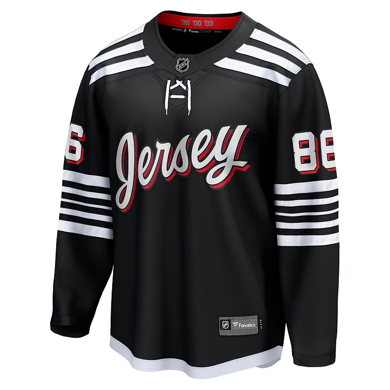 Maillot de joueur alternatif Premier Breakaway des Devils du New Jersey Jack Hughes pour hommes Fanatics Black