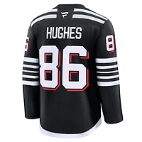 Men's Fanatics Jack Hughes Black New Jersey Devils Alternate Premium