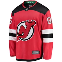 Maillot de joueur échappé des Devils du New Jersey Fanatics Jack Hughes rouge pour hommes