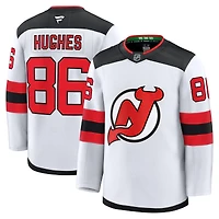 Maillot extérieur blanc de qualité supérieure Jack Hughes Fanatics pour hommes des Devils du New Jersey