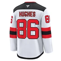 Maillot extérieur blanc de qualité supérieure Jack Hughes Fanatics pour hommes des Devils du New Jersey
