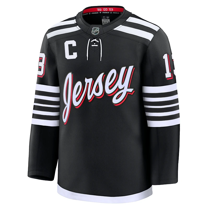 Maillot alternatif premium noir Nico Hischier des New Jersey Devils pour homme (Fanatics)