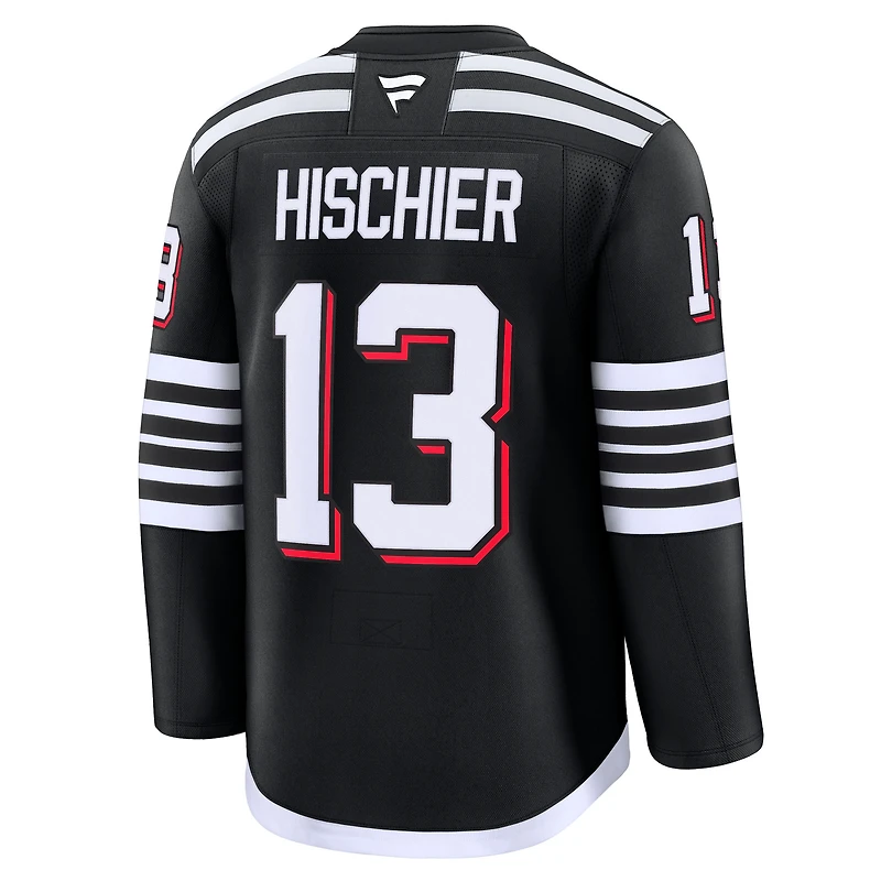 Maillot alternatif premium noir Nico Hischier des New Jersey Devils pour homme (Fanatics)