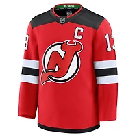 Men's Fanatics Nico Hischier Red New Jersey Devils Home Premium