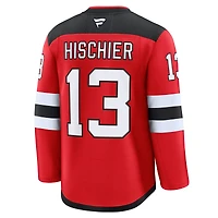 Men's Fanatics Nico Hischier Red New Jersey Devils Home Premium