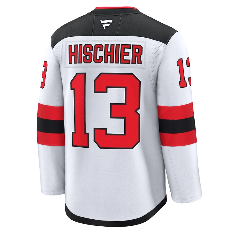 Maillot extérieur blanc de qualité supérieure des New Jersey Devils Nico Hischier Fanatics pour hommes