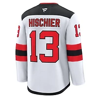 Maillot extérieur blanc de qualité supérieure des New Jersey Devils Nico Hischier Fanatics pour hommes