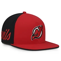 Casquette snapback rouge/noire New Jersey Devils pour homme de Fanatics
