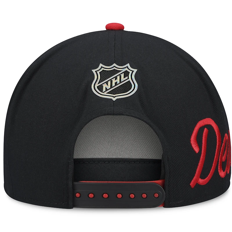 Casquette snapback rouge/noire New Jersey Devils pour homme de Fanatics