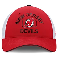 Men's Fanatics Red/White New Jersey Devils Authentic Pro Rink Trucker Hat