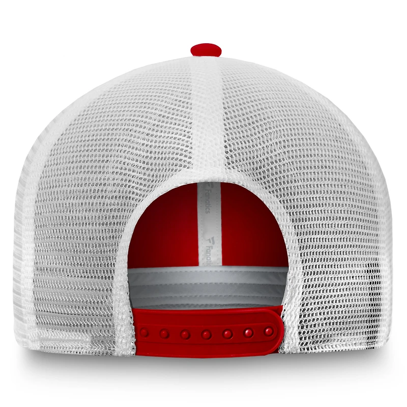Casquette ajustable pour homme Fanatics rouge/blanc New Jersey Devils Core Primary Logo Trucker