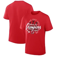 T-shirt rouge Fanatics pour hommes, champions de la Coupe Stanley 3x des Devils du New Jersey