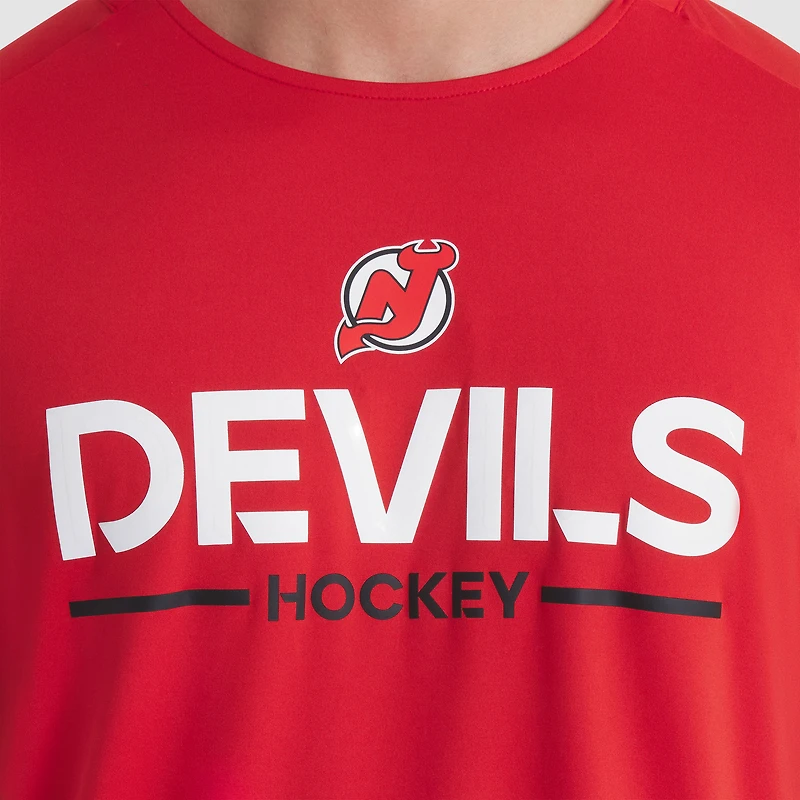 Men's Fanatics Red New Jersey Devils Authentic Pro Rink Tech T-Shirt