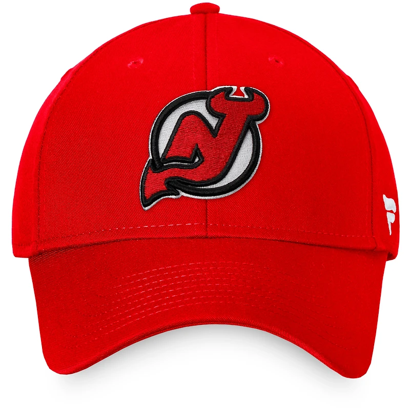Casquette réglable Fanatics rouge New Jersey Devils Core pour hommes