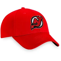 Casquette réglable Fanatics rouge New Jersey Devils Core pour hommes