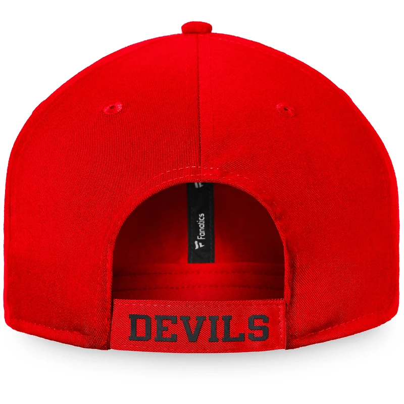 Casquette réglable Fanatics rouge New Jersey Devils Core pour hommes